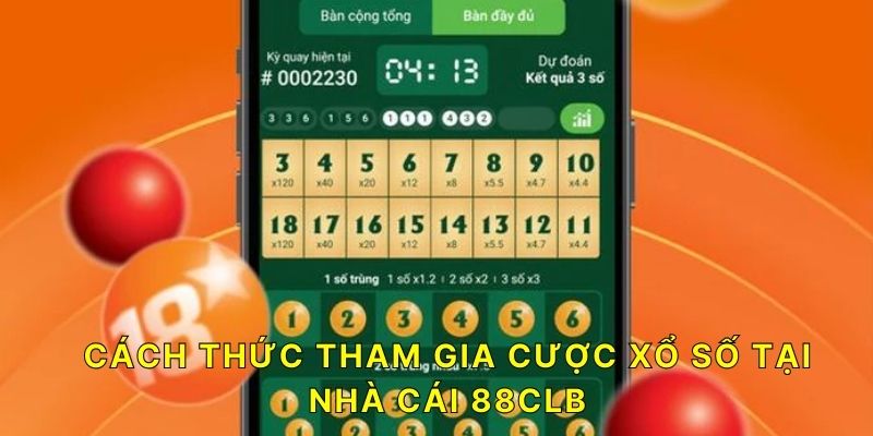 Xổ Số 88CLB Cách thức tham gia cược Xổ số tại nhà cái 88CLB